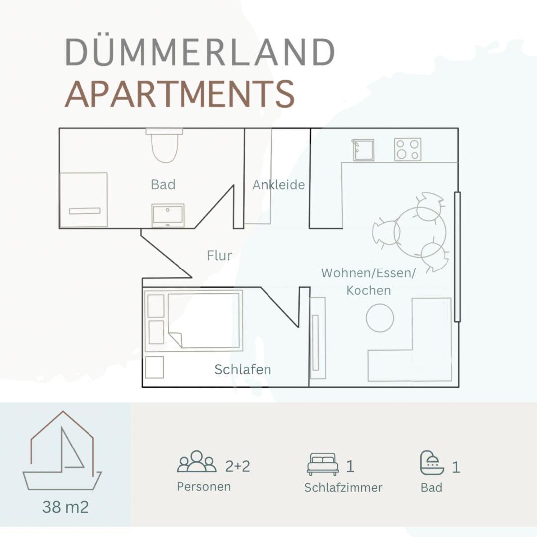 Duemmerland Apartments Lemförde Exterior foto